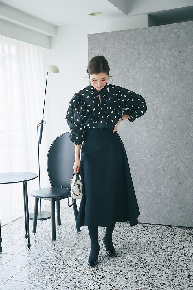 epa エパ ドット シアーブラウス ブラック epa エパ ドット シアーブラウス ブラック - メルカリ