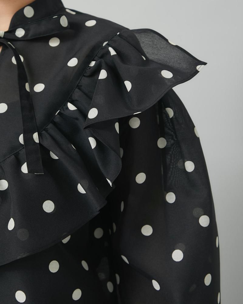 シアードットブラウス(ブラック) - seventen