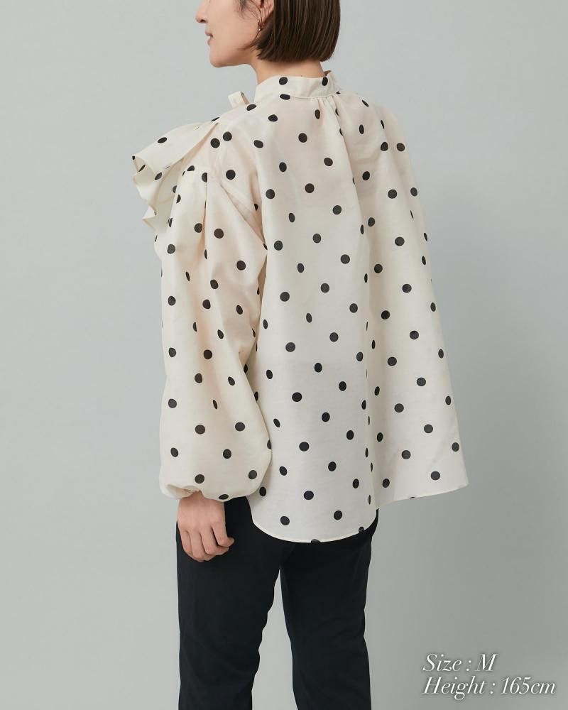 再予約】【11月下旬頃配送】シアードットブラウス(ブラック