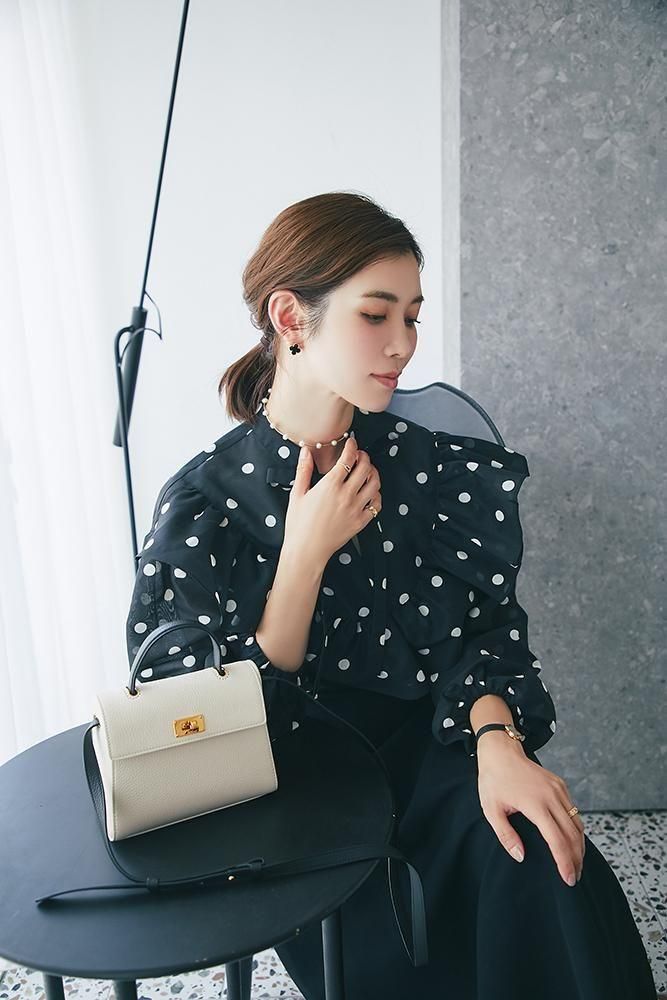 シアードットブラウス(ブラック) - seventen