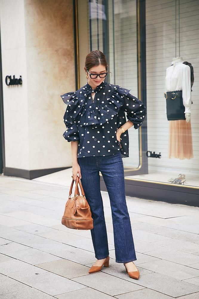 シアードットブラウス(ネイビー) - seventen