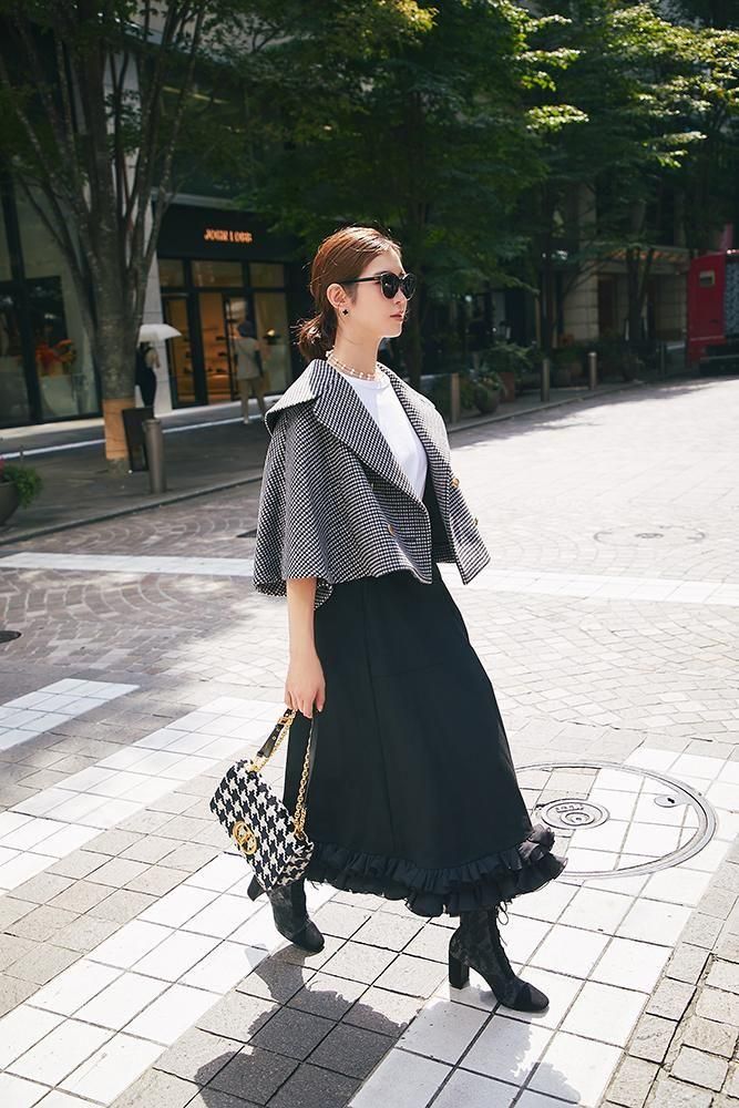 seventenbymihokawahito ペタルフリルスカート　ブラック ペタルフリルスカート(ブラック) - seventen