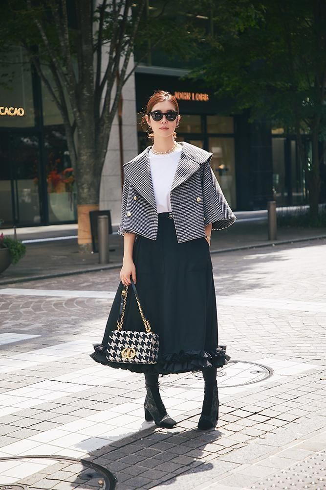 ◆ぷりん◆ フリルトリムスカート(ブラック×ブラック) - seventen