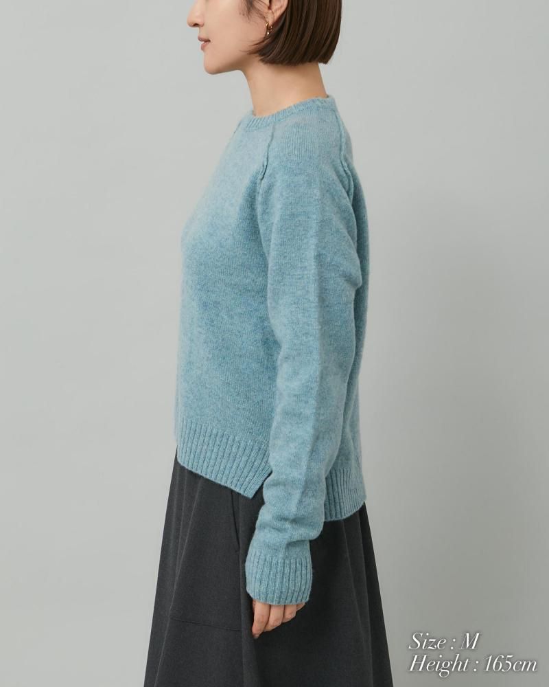 ベーシッククルーネックプルオーバー(ブルー) - seventen