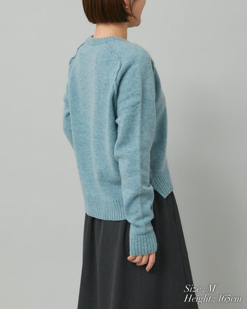 ベーシッククルーネックプルオーバー(ブルー) - seventen