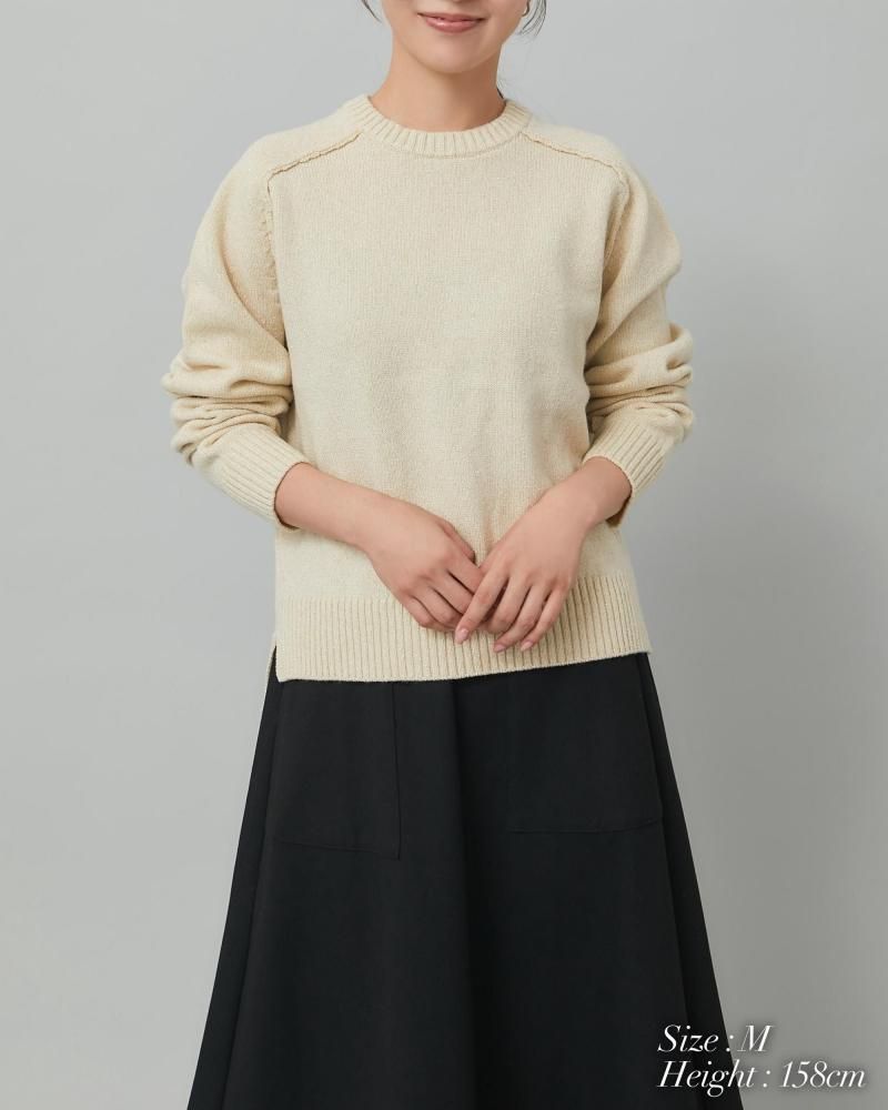 Rib クルーネックプルオーバー ネイビー　美品 楽天市場】【洋服の青山】ニットプルオーバー 春夏 秋冬 オール