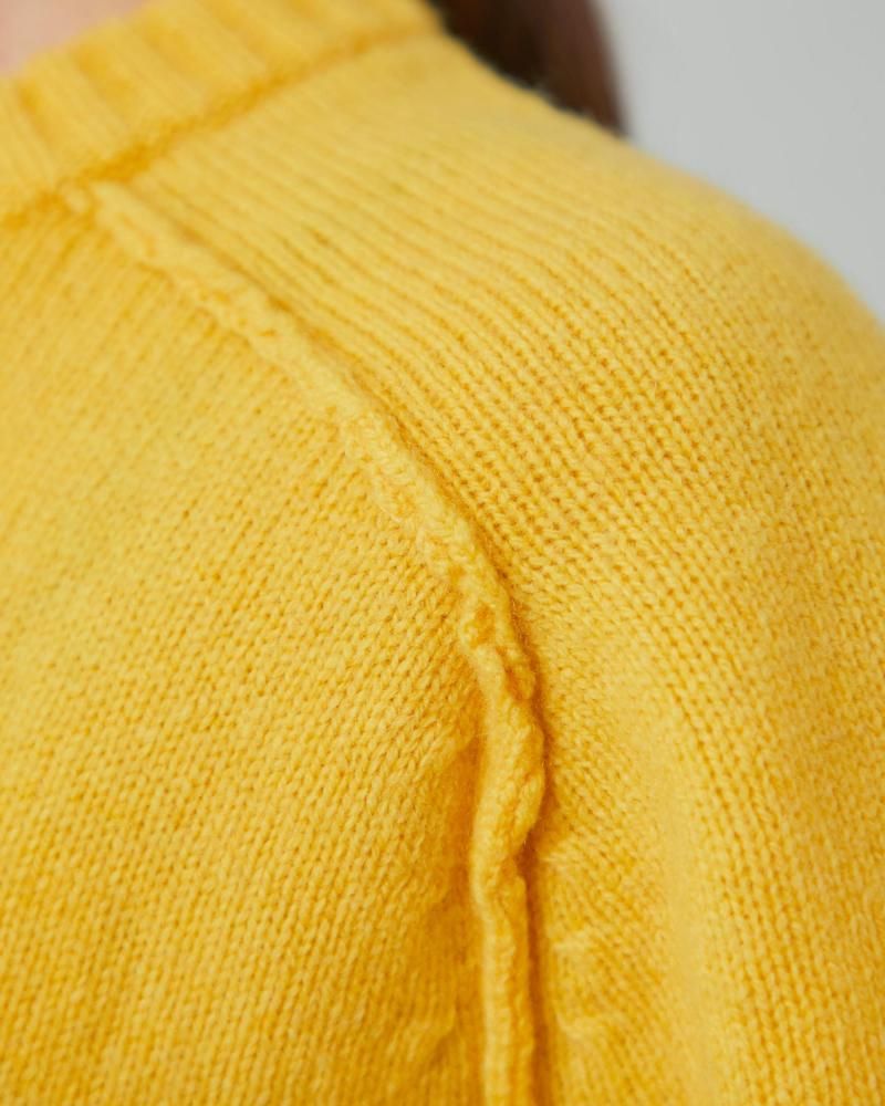 ベーシッククルーネックプルオーバー(イエロー) - seventen