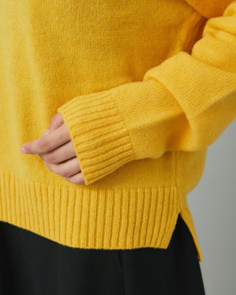 ベーシッククルーネックプルオーバー(イエロー) - seventen