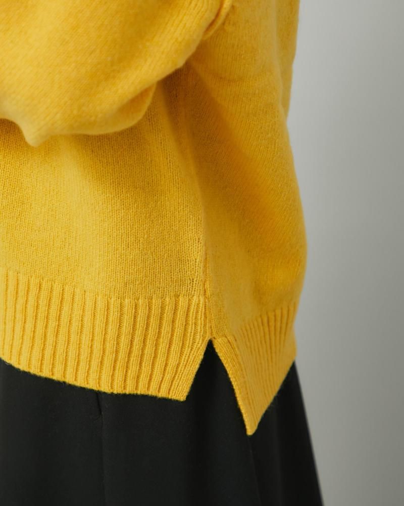 ベーシッククルーネックプルオーバー(イエロー) - seventen