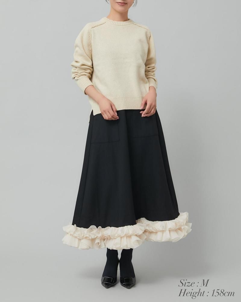 【超美品】WOKE EDGEニットセーター クリーム WOKE EDGE セーター ニット Selena Knit メンズ : ZOZOTOWN Yahoo!店