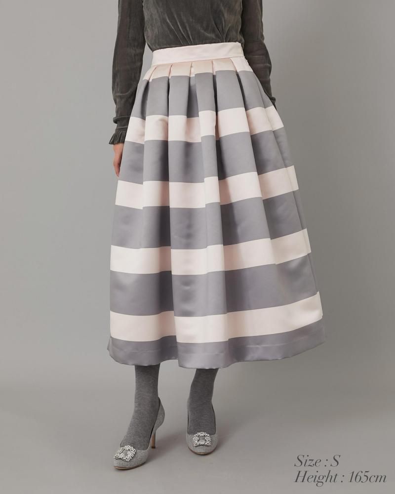 レースボーダー切り替えトップス＆スカート＆サンバイザー＆ソックス レースボーダー切り替えトップス＆スカート＆サンバイザー