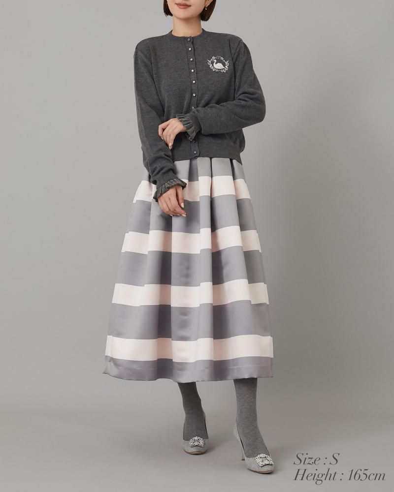 レースボーダー切り替えトップス＆スカート＆サンバイザー＆ソックス