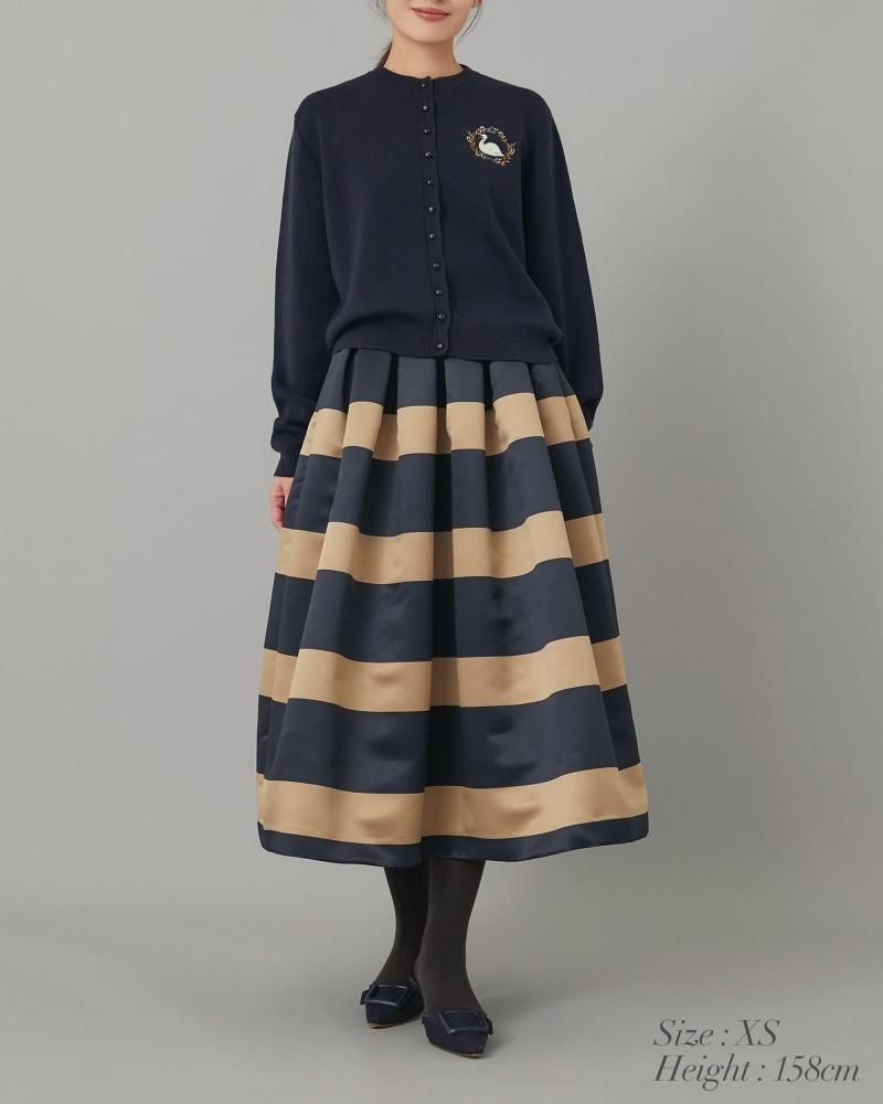 DECEMBERAY ネイビー スカート WOMEN LUXE ダウンスカート ネイビー