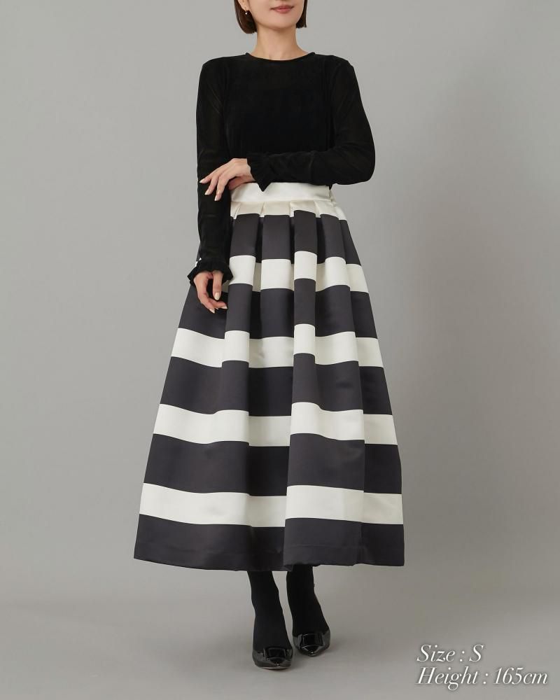 ベロアタッチシアートップス(ブラック) - seventen