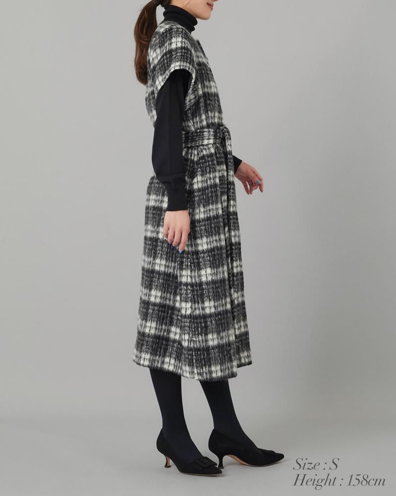 モチーフジレワンピース(チェック) - seventen