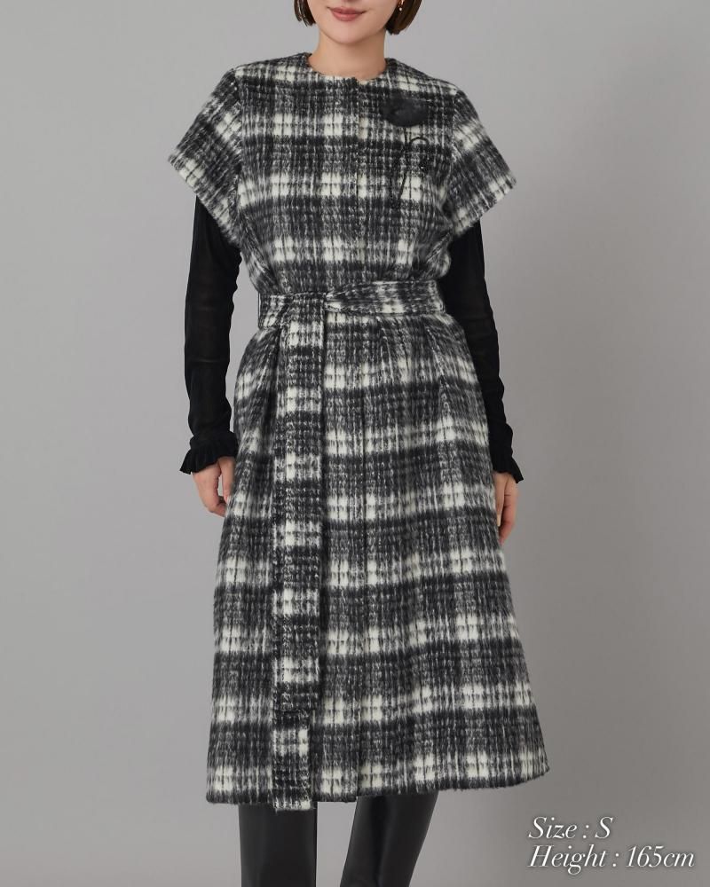 モチーフジレワンピース(チェック) - seventen