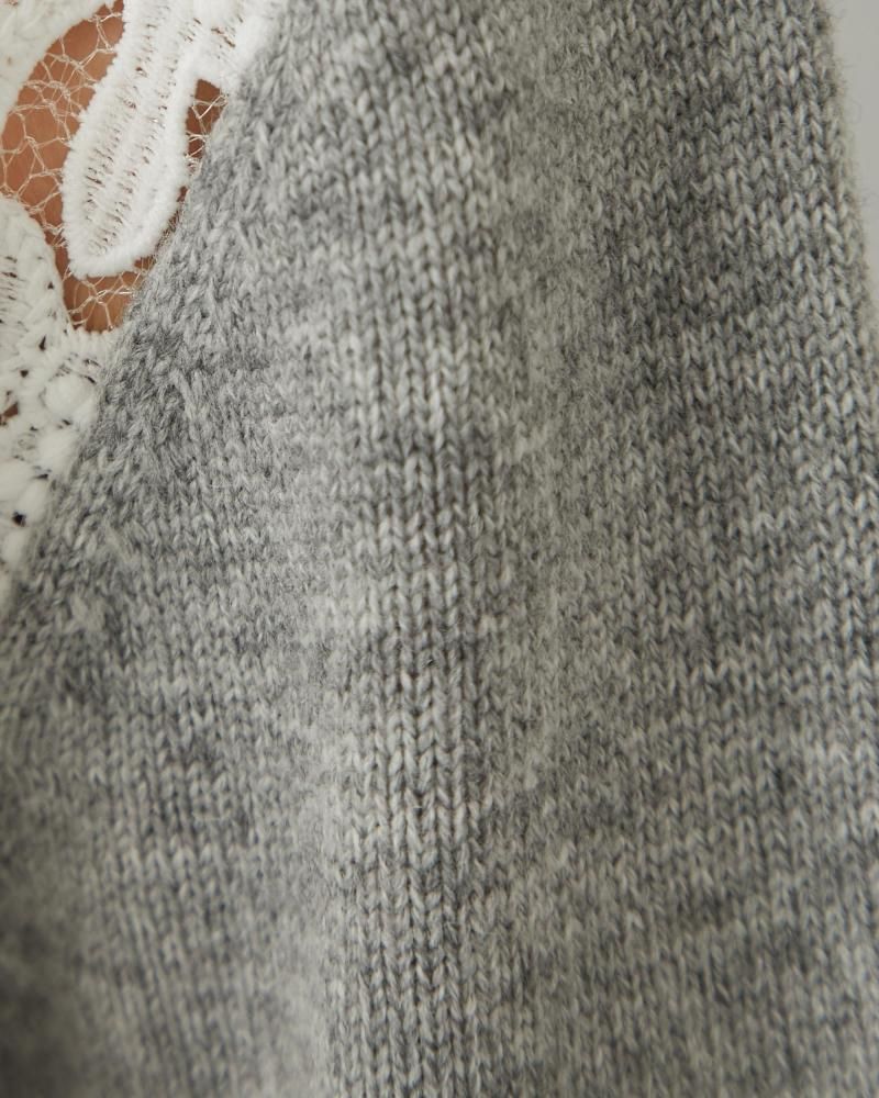 レースカーディガン(グレー) - seventen