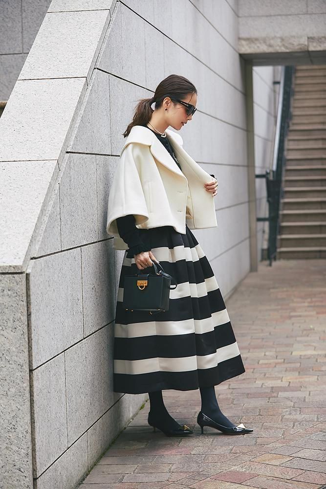 ダブルブレストショートコート(オフホワイト) - seventen