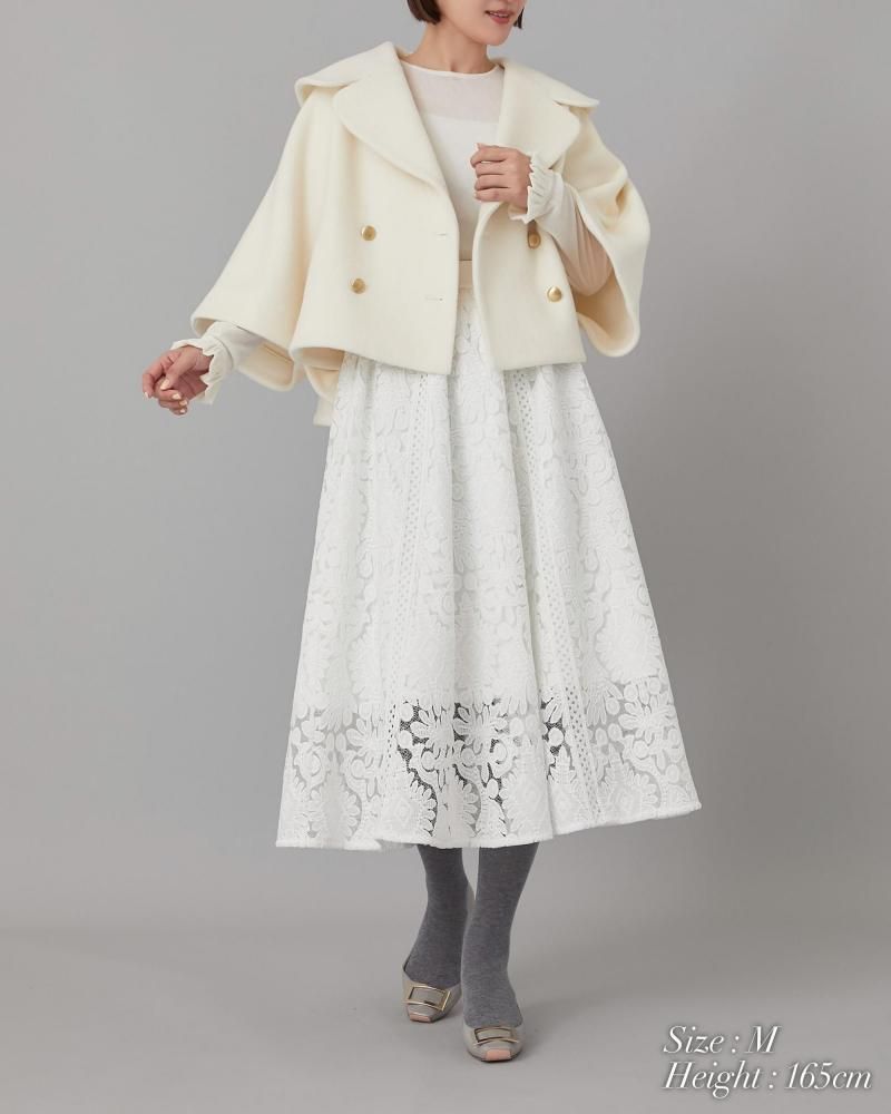 ダブルブレストショートコート(オフホワイト) - seventen