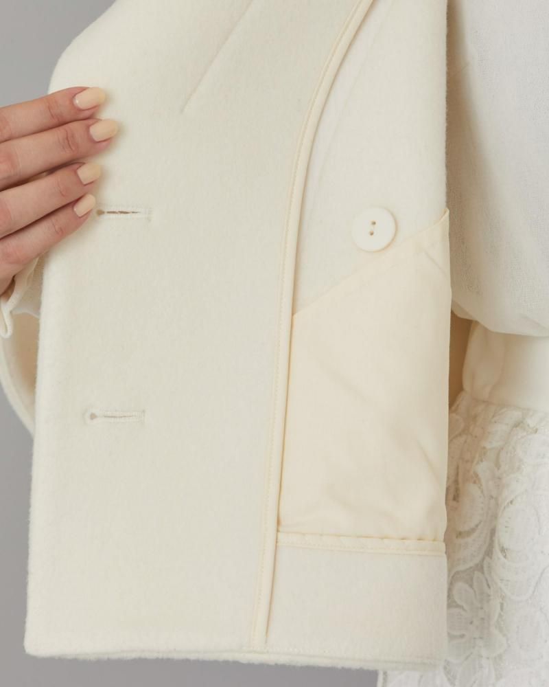 予約】【11月下旬～12月上旬頃配送】ダブルブレストショートコート