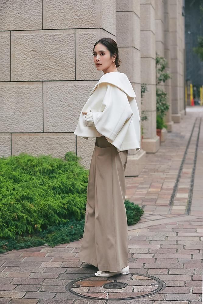 予約】【11月下旬～12月上旬頃配送】ダブルブレストショートコート