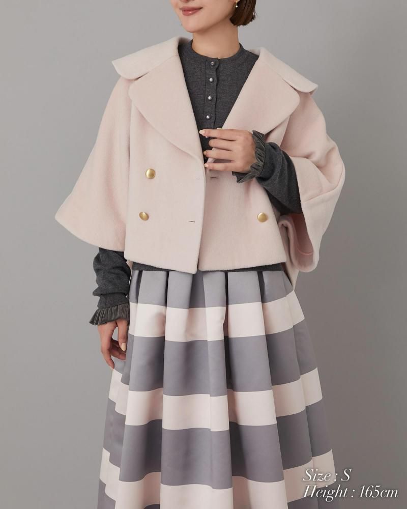 UNITED TOKYO ウェーブデザインショートコート ピンク UNITED TOKYO ウェーブデザインショートコート ピンク UNITED TOKYO