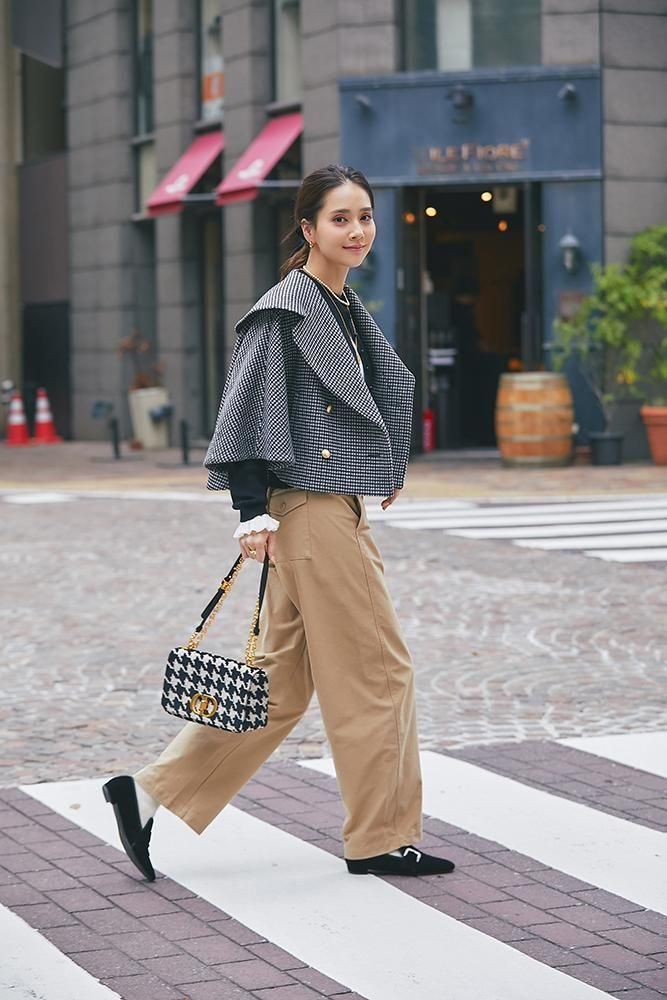 ダブルブレストショートコート(チェック) - seventen