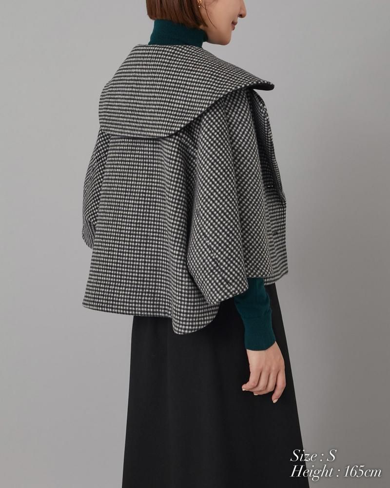 ダブルブレストショートコート(チェック) - seventen