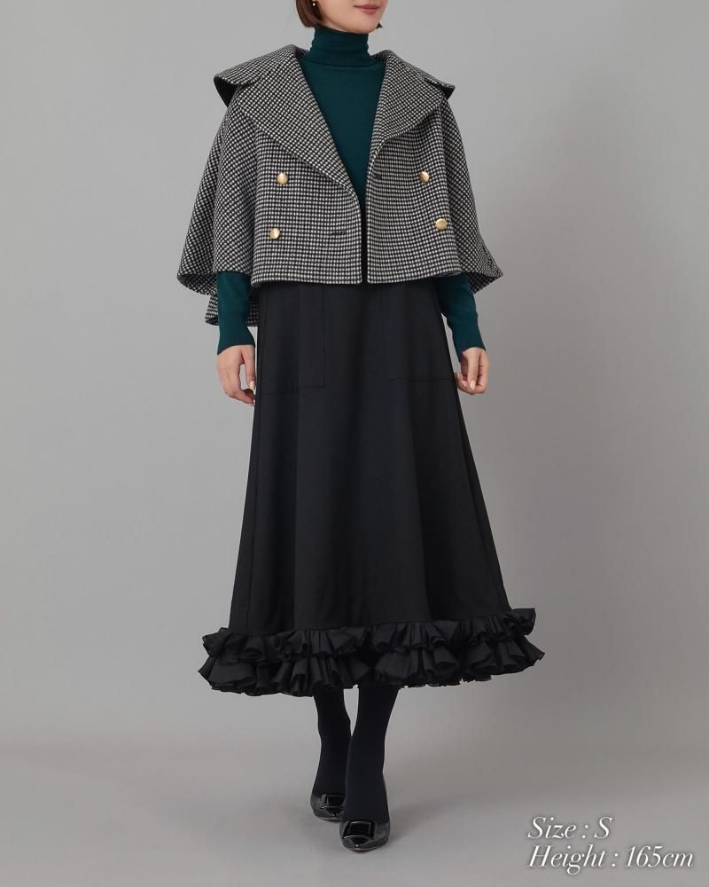 ダブルブレストショートコート(チェック) - seventen