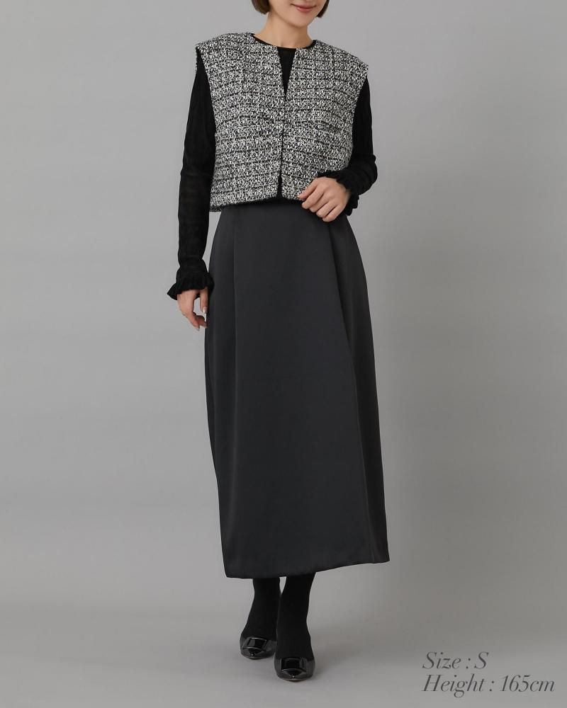 コンパクトツイードジレ(ピンク) - seventen