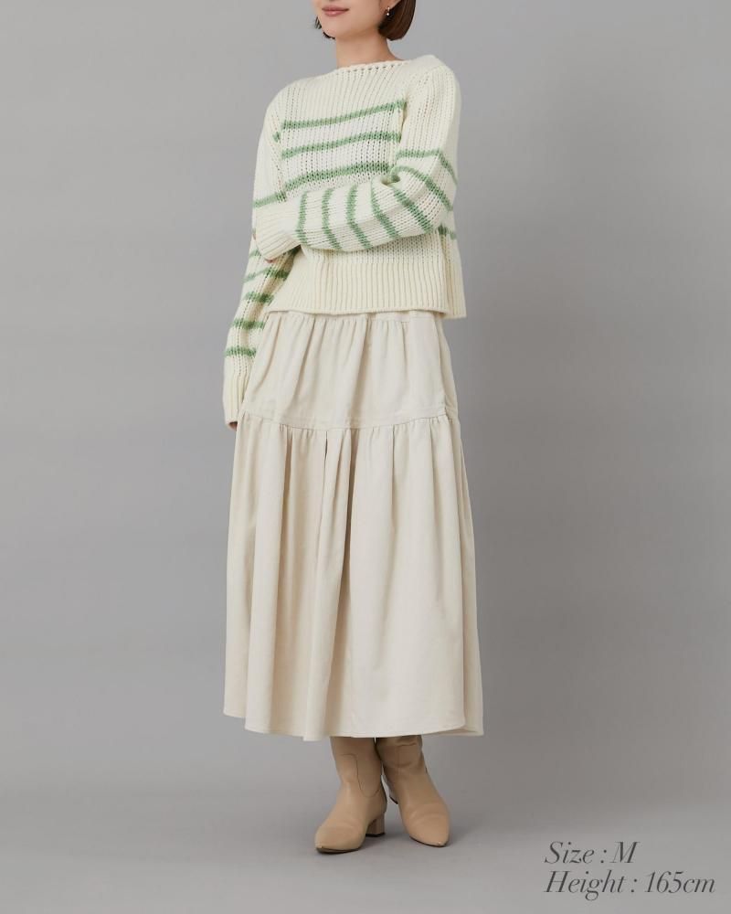 予約】【12月下旬頃配送】ローゲージコンパクトニット(ミックスブルー