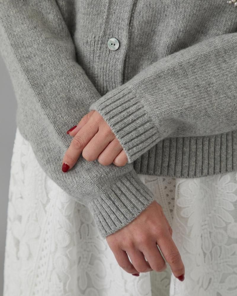 スノーフレイクカーディガン(グレー) - seventen