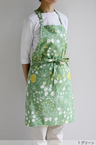 フラワープリント ショートエプロン - l'atelier-nuuit online store