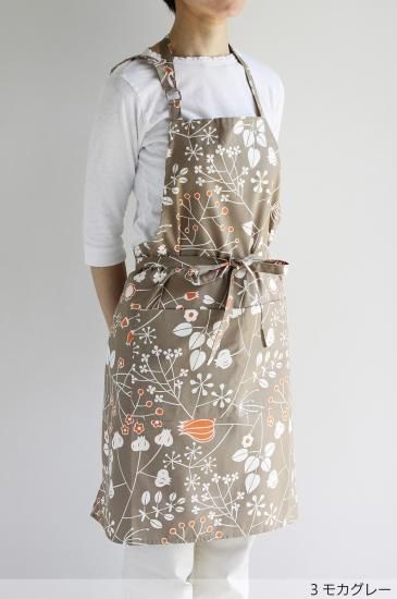 フラワープリント ショートエプロン - l'atelier-nuuit online store