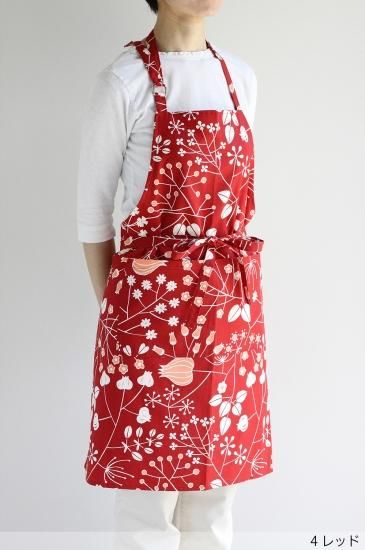 フラワープリント ショートエプロン - l'atelier-nuuit online store