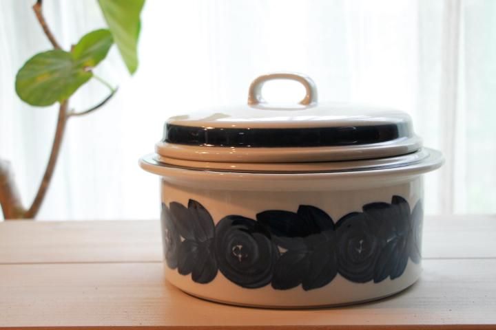 ③ アラビア ARABIA アネモネ　シュガーポット　キャセロール　蓋付　小物入 ③ アラビア ARABIA アネモネ シュガーポット キャセロール 蓋付