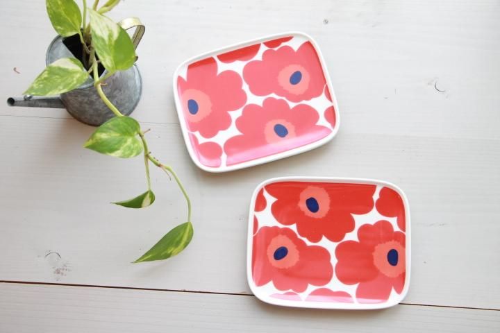 marimekko プレート 皿 マリメッコ Unikko ウニッコ スクエア