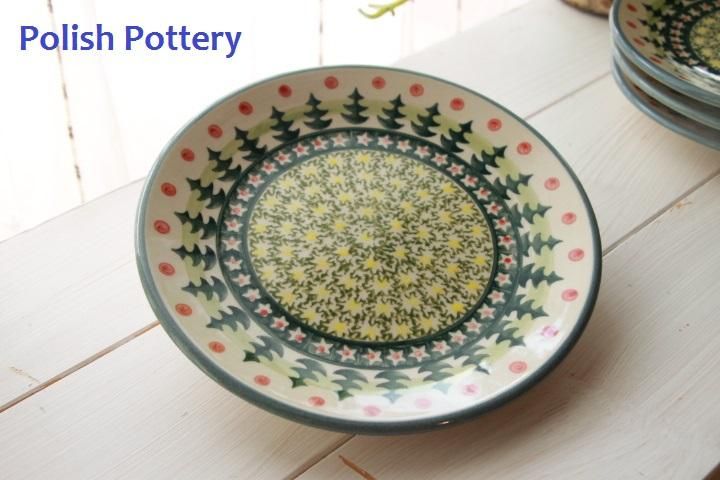 Polish Potteryポーリッシュ ポタリー/ケーキ皿 平皿17cm