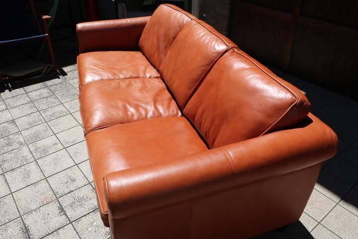 Domicil ドミシール 総革張り 3人掛けソファー レザー IDC大塚家具 値下げ/IDC OTSUKA(大塚家具)取り扱いのブランドDomicil(ドミシール)の