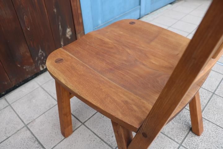 MINO　クルミ材天然木　ダイニングチェア アキ ダイニングチェア 板座 木製 無垢 椅子 シンプル ナチュラル