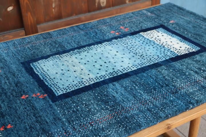*まゆ様　ペルシャギャッベ 大塚家具購入 手織りラグ定価156600円 ペルシャギャッベ 大塚家具購入 手織りラグ定価156600円 - メルカリ