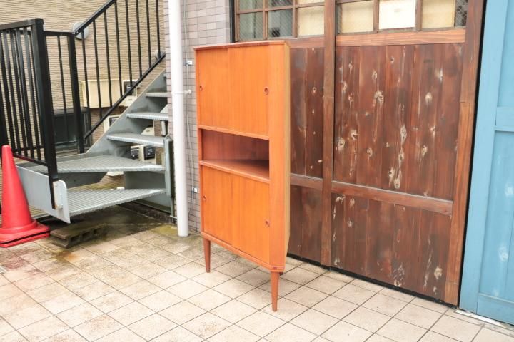 IZ65854E☆デンマーク ヴィンテージ コーナー キャビネット チーク