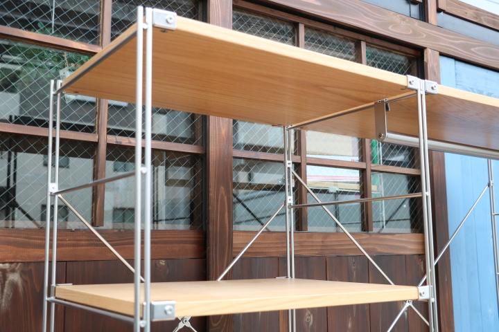 無印良品(MUJI)の人気のオーク材×ステンレス ユニットシェルフ 無印良品(MUJI)の人気のオーク材×ステンレス ユニットシェルフ