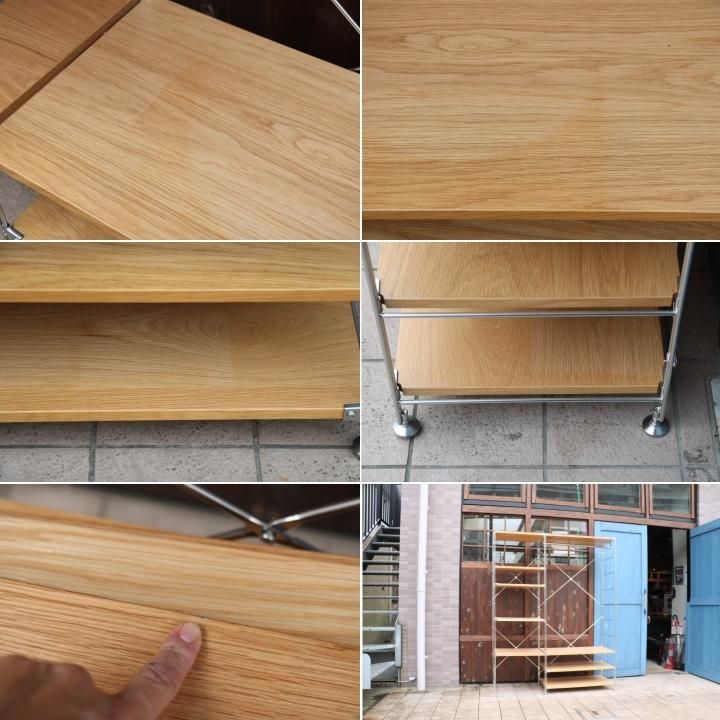 無印良品(MUJI)の人気のオーク材×ステンレス ユニットシェルフ 無印良品(MUJI)の人気のオーク材×ステンレス ユニットシェルフ