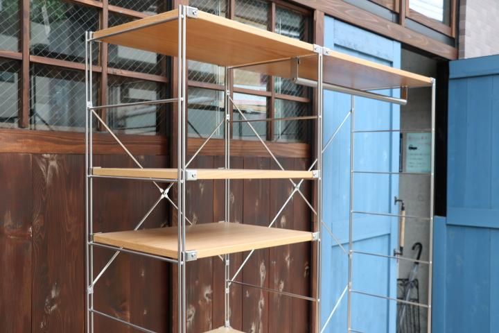 無印良品(MUJI)の人気のオーク材×ステンレス ユニットシェルフ 無印良品(MUJI)の人気のオーク材×ステンレス ユニットシェルフ