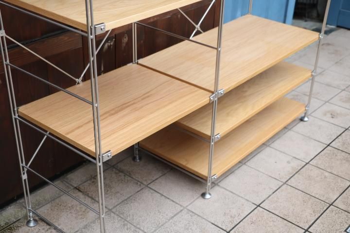 無印良品(MUJI)の人気のオーク材×ステンレス ユニットシェルフ 無印良品(MUJI)の人気のオーク材×ステンレス ユニットシェルフ