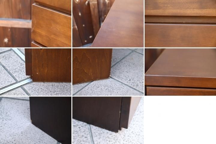 稀少なバーチ材を使用した無印良品(MUJI)のチェスト・6段ワイド 稀少なバーチ材を使用した無印良品(MUJI)のチェスト・6段ワイド