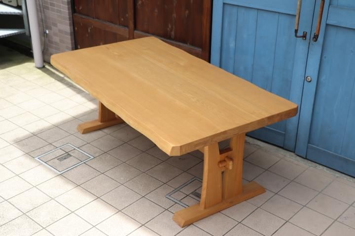 【ナガノインテリア】ダイニングテーブル　タモ無垢材　W835×D1350 ナガノインテリア】ダイニングテーブル タモ無垢材 W835×D1350 こたつ