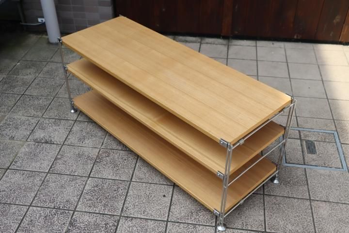 無印良品(MUJI)の人気のタモ材×ステンレス 3段ユニットシェルフ 無印良品(MUJI)の人気のタモ材×ステンレス 3段ユニットシェルフ