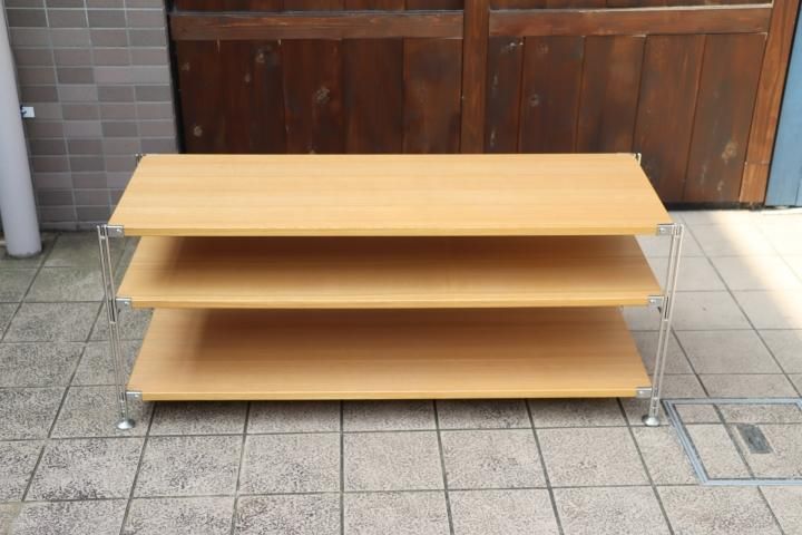 無印良品(MUJI)の人気のタモ材×ステンレス 3段ユニットシェルフ 無印良品(MUJI)の人気のタモ材×ステンレス 3段ユニットシェルフ